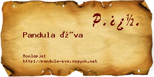 Pandula Éva névjegykártya