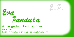 eva pandula business card